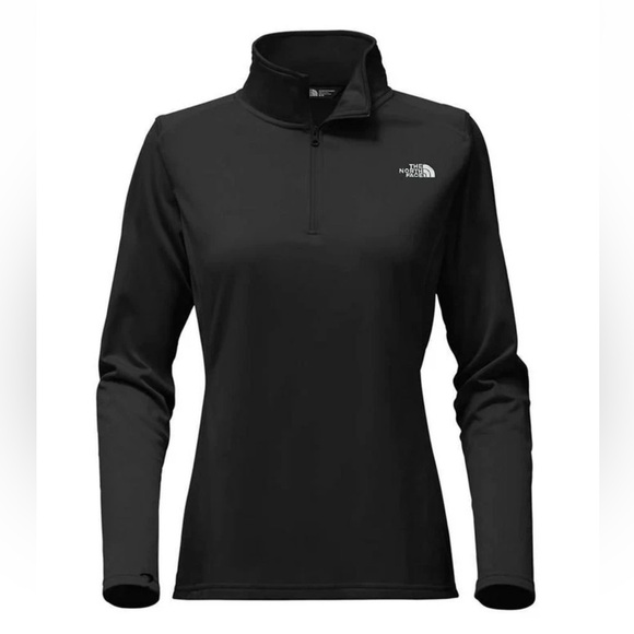 The North Face Ladies Tech Glacier Fleece 1/2 Zip Jacket Coat Top Black - Picture 1 of 5